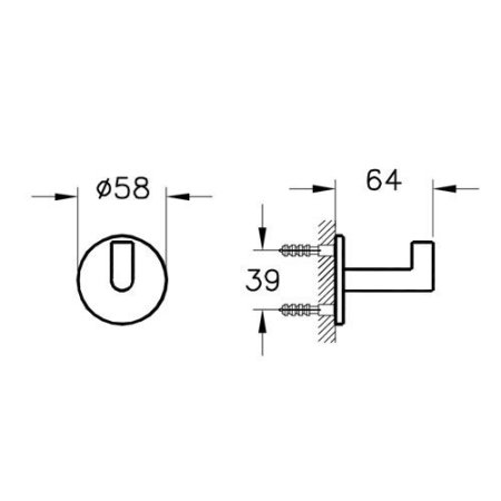 Крючок Vitra Origin (черный матовый) A4488436