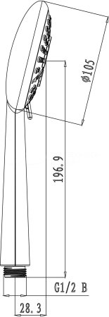 Лейка для душа Lemark LM0616C, 6-функциональная