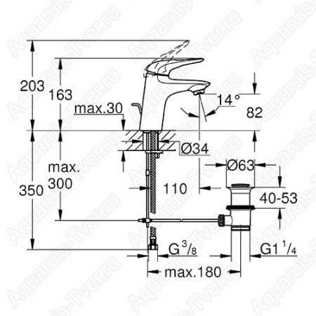 Смеситель Grohe Eurostyle для раковины с энергосберегающим картриджем 23374LS3