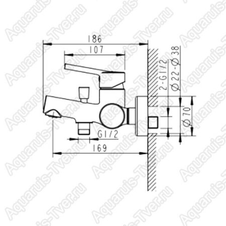 Смеситель Bravat Palace для ванны F6172217CP-01-RUS