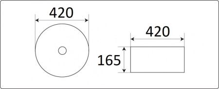 Раковина CeramaLux 42см C1056