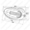 Акриловая ванна Aquatek Бетта 160х97 (R) с экраном