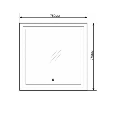 Зеркало Comforty Квадрат 75см 00-00005258CF