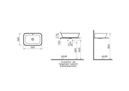 Раковина Vitra Geo 59,5см 7425B003-0012