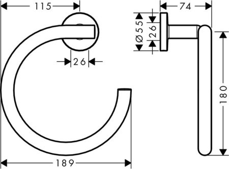 Полотенцедержатель Hansgrohe Logis Universal 41724000