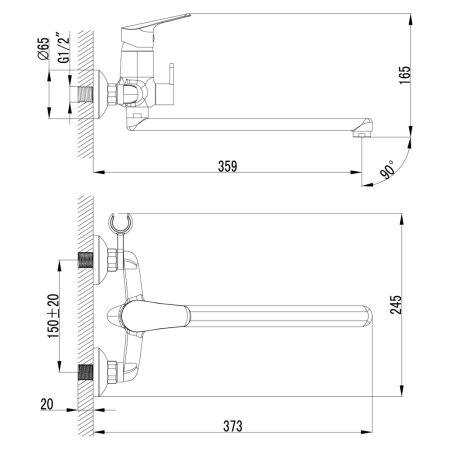 Смеситель Lemark Partner LM6551C для ванны