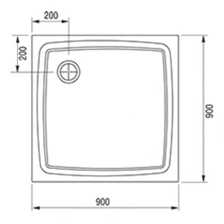 Душевой поддон Ravak Perseus Pro Flat 90х90 XA037711010