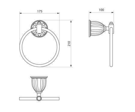 Полотенцедержатель Rush Socotra ST12510