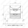 Тумба c раковиной Style Line Жасмин 2 55см белый глянец