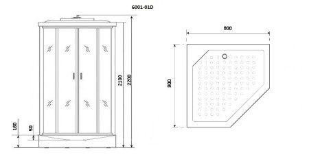 Душевая кабина Niagara NG-6001-01D