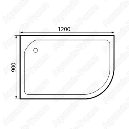 Душевой поддон River 120/90/15 L