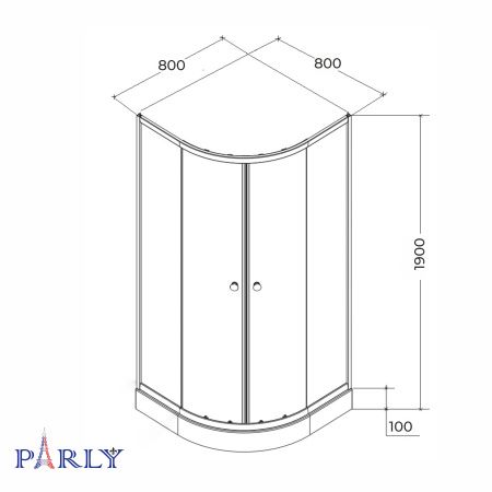 Душевой уголок Parly 80x80 ZF81N