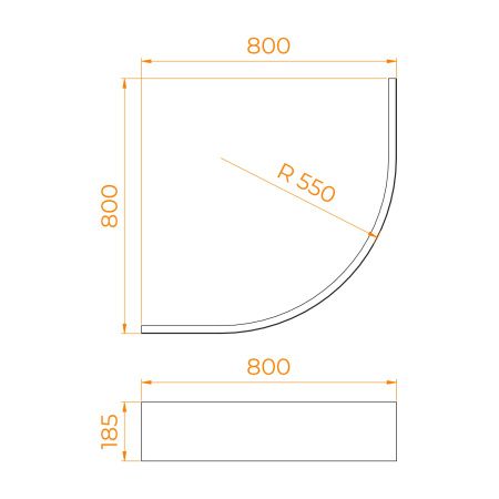 Панель для душевого поддона RGW Style PL 80x80