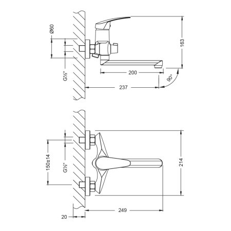 Смеситель Lemark Linara LM0417C для ванны