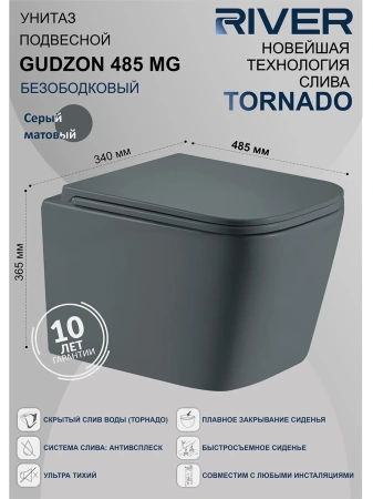 Унитаз подвесной River Gudzon 485 MG 10000013704