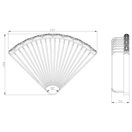 Полка угловая Lemark Jasmine LM6681ORB 1-ярусная