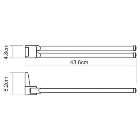 Полотенцедержатель двойной WasserKRAFT Lopau K-6031