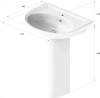 Раковина Sanita Luxe Classic Luxe 64.5см WB.PD/Classic/65-C/WHT.G/S1