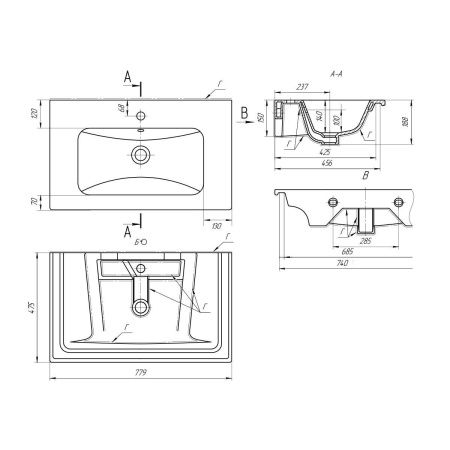 Раковина Dreja MyJoys Эйфория 80см 640177