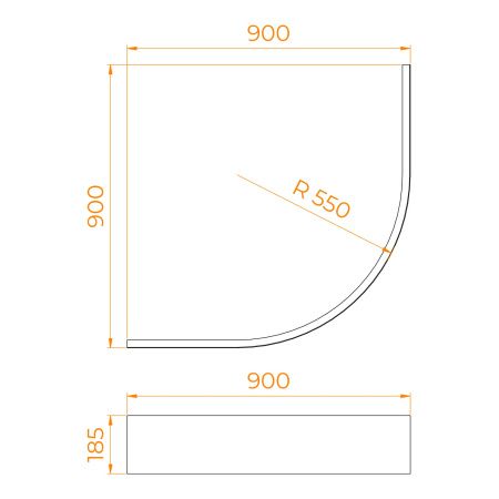 Панель для душевого поддона RGW Style PL 90x90