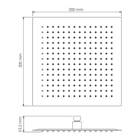 Верхний душ WasserKRAFT A260 300мм