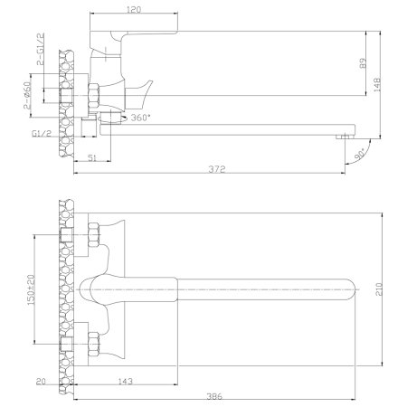 Смеситель Rossinka RS35-32PC для ванны