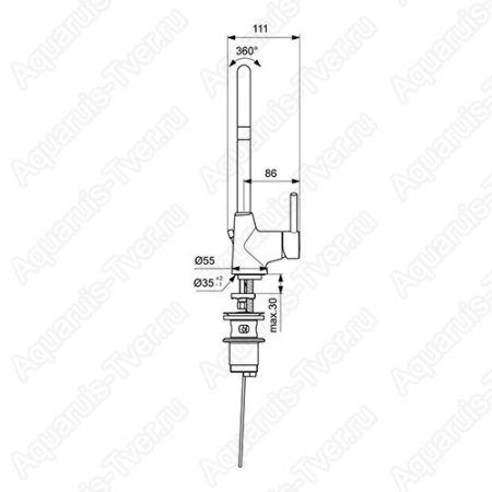 Смеситель Ideal Standard Ceraline для раковины (высокий) BC195AA