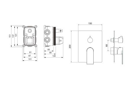 Смеситель Aquatek Лира AQ1447CR