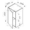 Шкаф одностворчатый Am.Pm Func 40x70 белый матовый M8FCH0402WM
