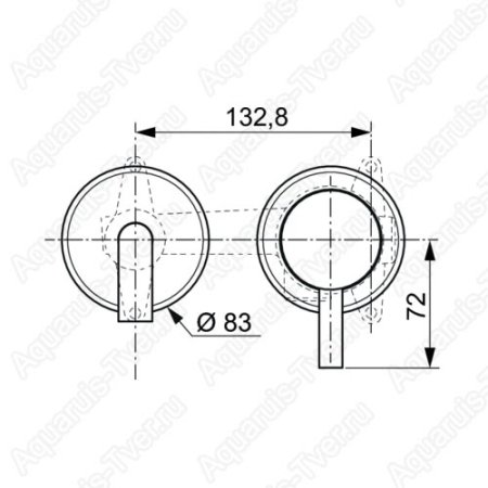 Смеситель Ideal Standard Ceraline для раковины настенный (внешняя и скрытая части) A6938AA