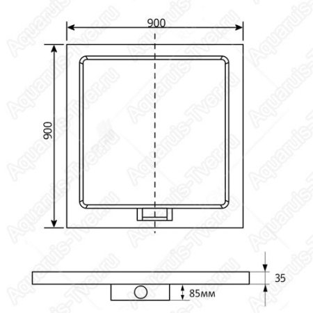 Душевой поддон RGW GWS-01 90x90