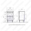 Тумба с раковиной Vigo Geometry 50 бетон