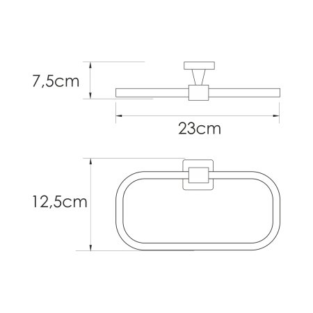 Полотенцедержатель WasserKRAFT Rhin K-8760