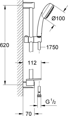 Душевой гарнитур Grohe Tempesta Cosmopolitan 26083002