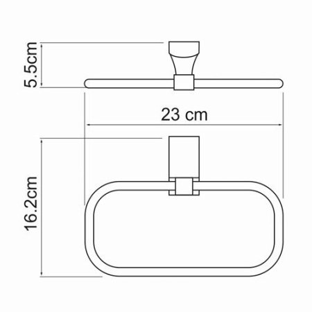 Полотенцедержатель WasserKRAFT Leine K-5060 кольцо