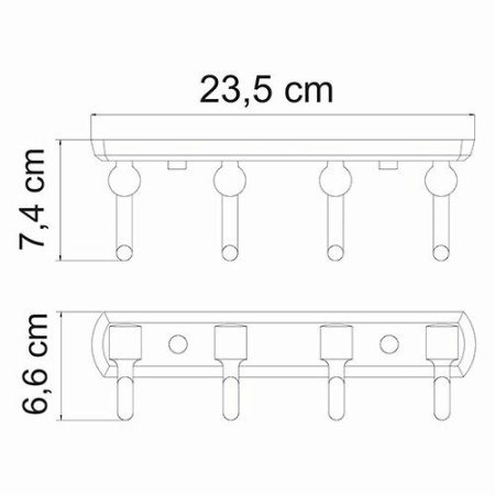 Планка WasserKRAFT Oder K-3074 4 крючка