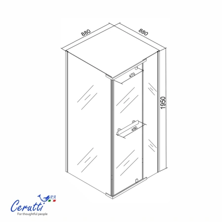 Душевой уголок Cerutti Spa 90x90 MIMI ZQ91BF