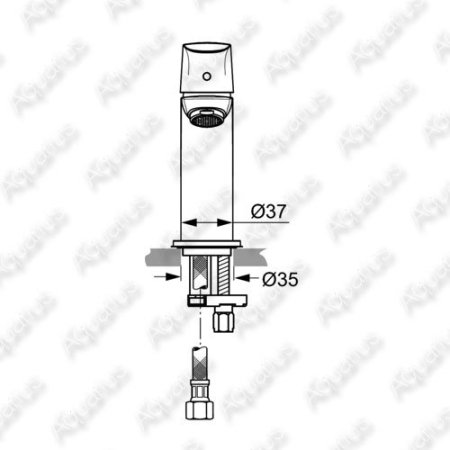 Смеситель Ideal Standard Connect Air для раковины (с донным клапаном)