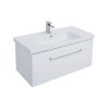 Тумба с раковиной Dreja Big Inn 100 77.0205W белый глянец