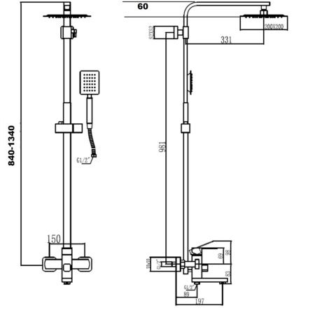 Душевая система Fmark FS8145H
