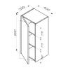Шкаф одностворчатый Am.Pm Func 40x90 белый матовый M8FCH04029WM