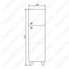 Пенал Comforty Флоренция 35см белый глянец
