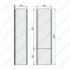 Пенал Raval Pure 33см белый глянец