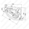Акриловая ванна 1Marka Catania 150x100 (R)