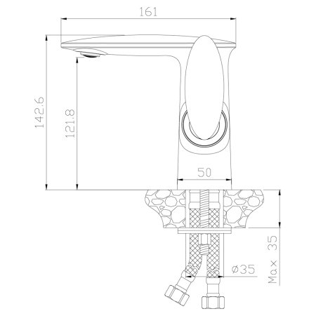 Смеситель Rossinka RS30-11W для раковины