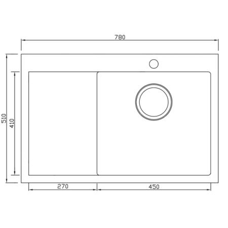 Мойка кухонная Seaman Eco Marino 78x51 (L) SMB-7851LS.B