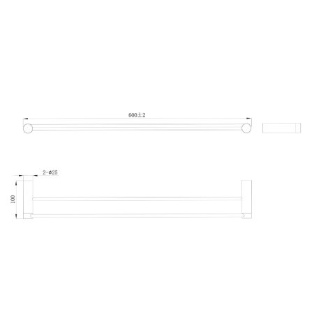 Полотенцедержатель Raiber Graceful RP-80002 (хром)