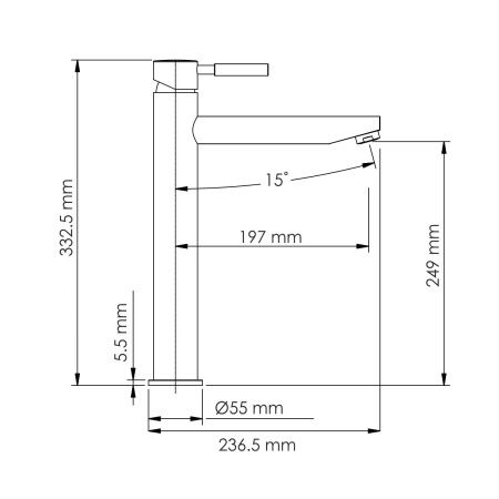 Смеситель WasserKRAFT Gollach 3303H  для раковины