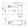 Смеситель Timo Selene для биде без донного клапана 2062/03F