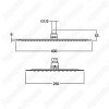 Верхний душ Jacob Delafon Talan 40см E20643-CP
